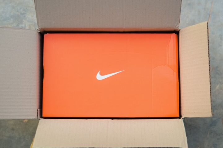 Nike shoe box in cardboard box